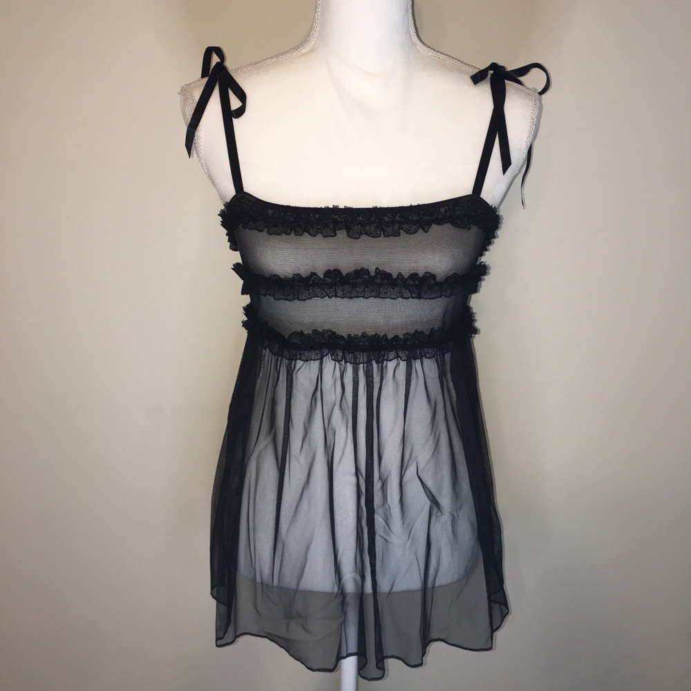 Victoria's Secret y2k sheer babydoll chemise M